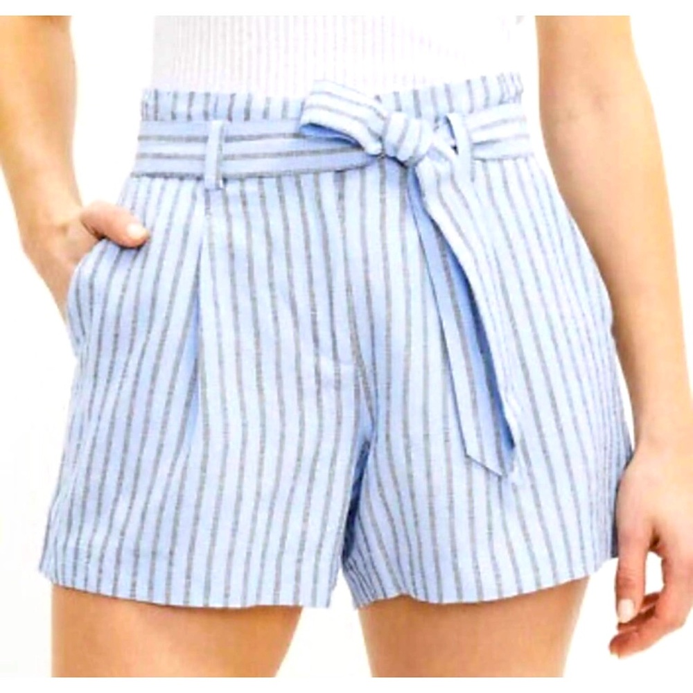 BNWT LOFT Blue and White Striped Shorts